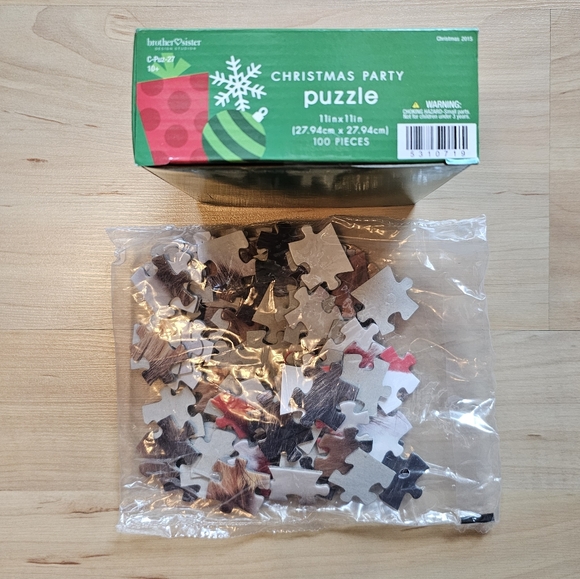 Puzzle Holiday Christmas Santa Puppy 100 Pieces - Picture 2 of 2